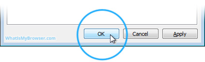 The OK button.