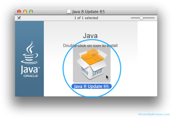The Java installer inside the DMG.