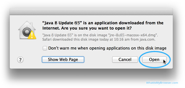 Mac OS X prompts if you really want to run this program