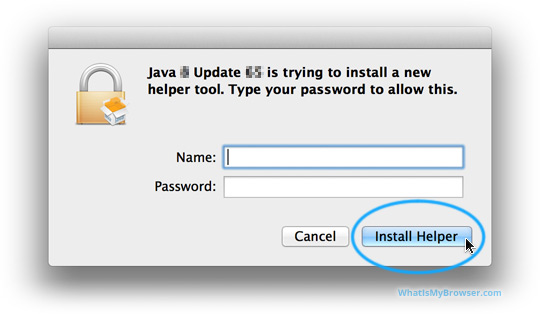 Mac OS X username and password prompt