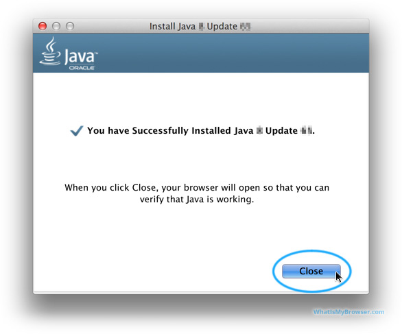 Java is installing