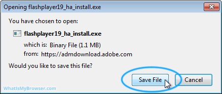 The 'Save file as' dialog.