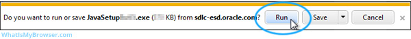 Internet Explorer is prompting you to Run or Save the installer