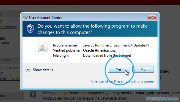 The security prompt to run the installer