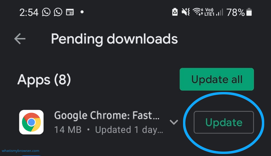 Screenshot of the Home Screen, highlighting the Play Store app icon