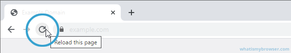 Screenshot showing the mouse cursor hovering over the Reload button