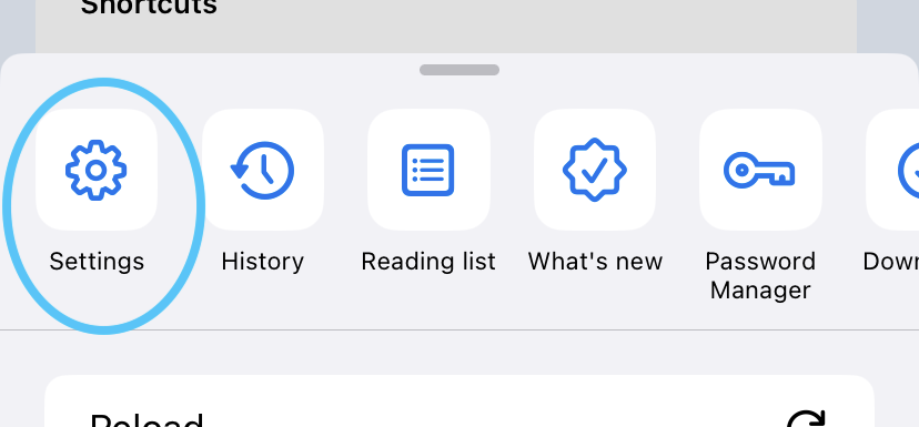The Chrome menu, showing the Settings item