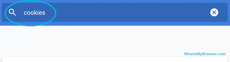 La barre de recherche des paramètres de Chrome