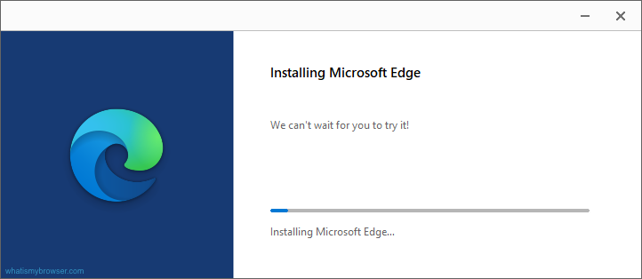 Edge is installing