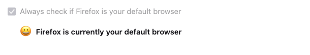 Firefox is now your default browser