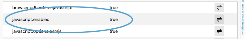 Now the Javascript setting is changed to True