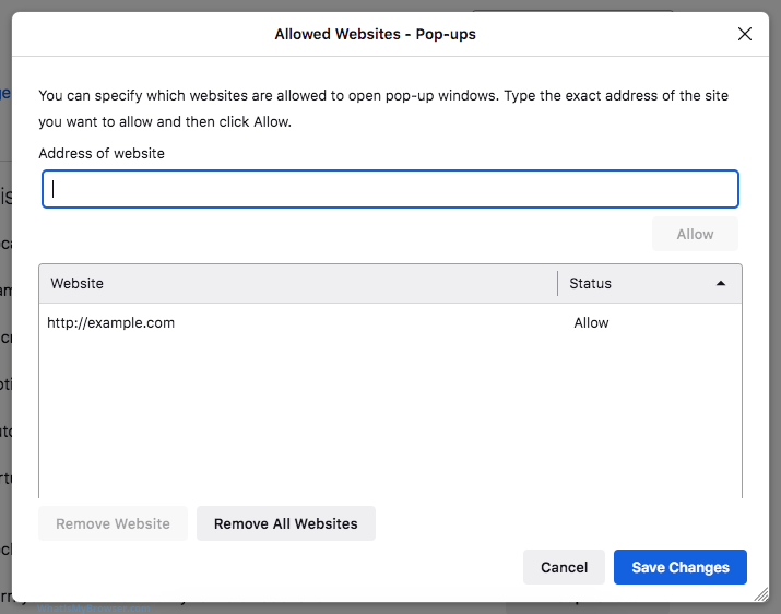 The Permissions section of Privacy & Security