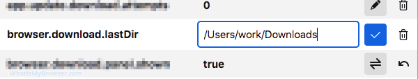 An example screenshot of modifying a setting