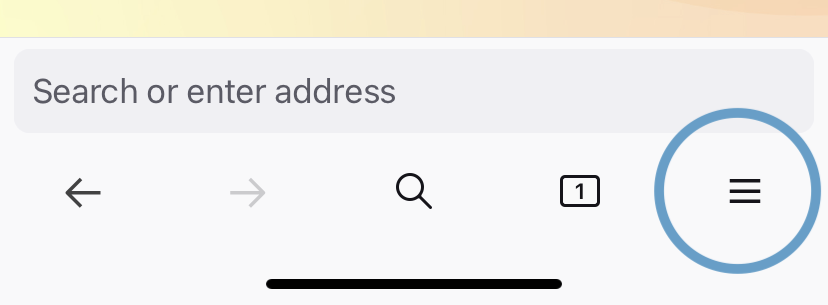 The location of the Firefox menu button