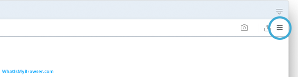 The Opera Easy Setup menu button