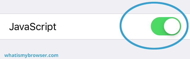 The JavaScript setting as 'enabled'