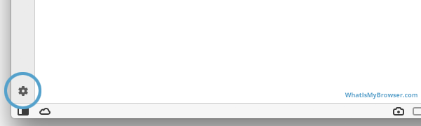 Screenshot of the Vivaldi settings menu button